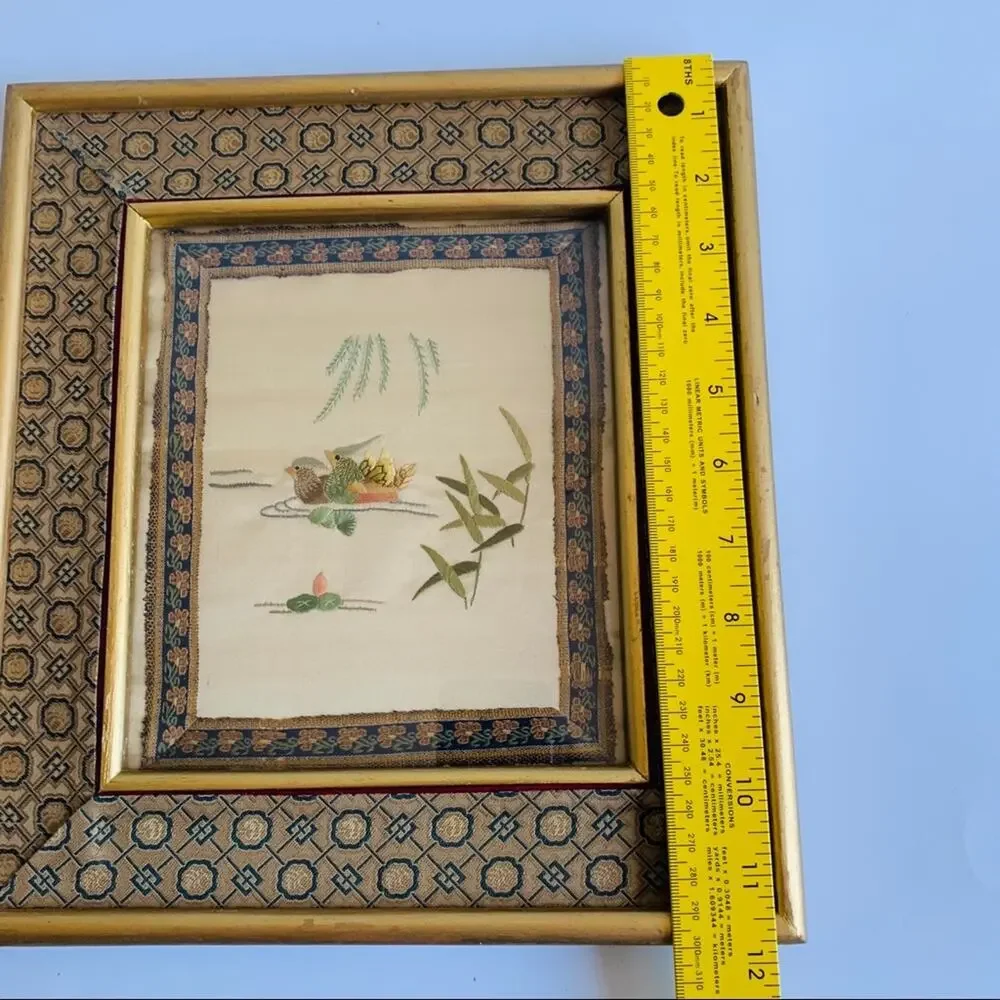 Vintage Chinese Silk Brand Embroidery Art